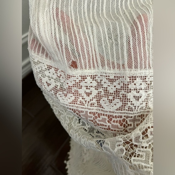 Antique Edwardian Embroidered Lace Tea Dress – 1900s Heirloom Bridal Gown - Picture 3 of 14